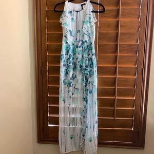 BCBG Blue Watercolor Gown